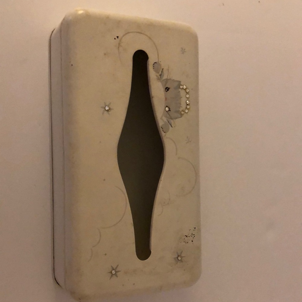 Ransburg vintage metal Kleenex holder